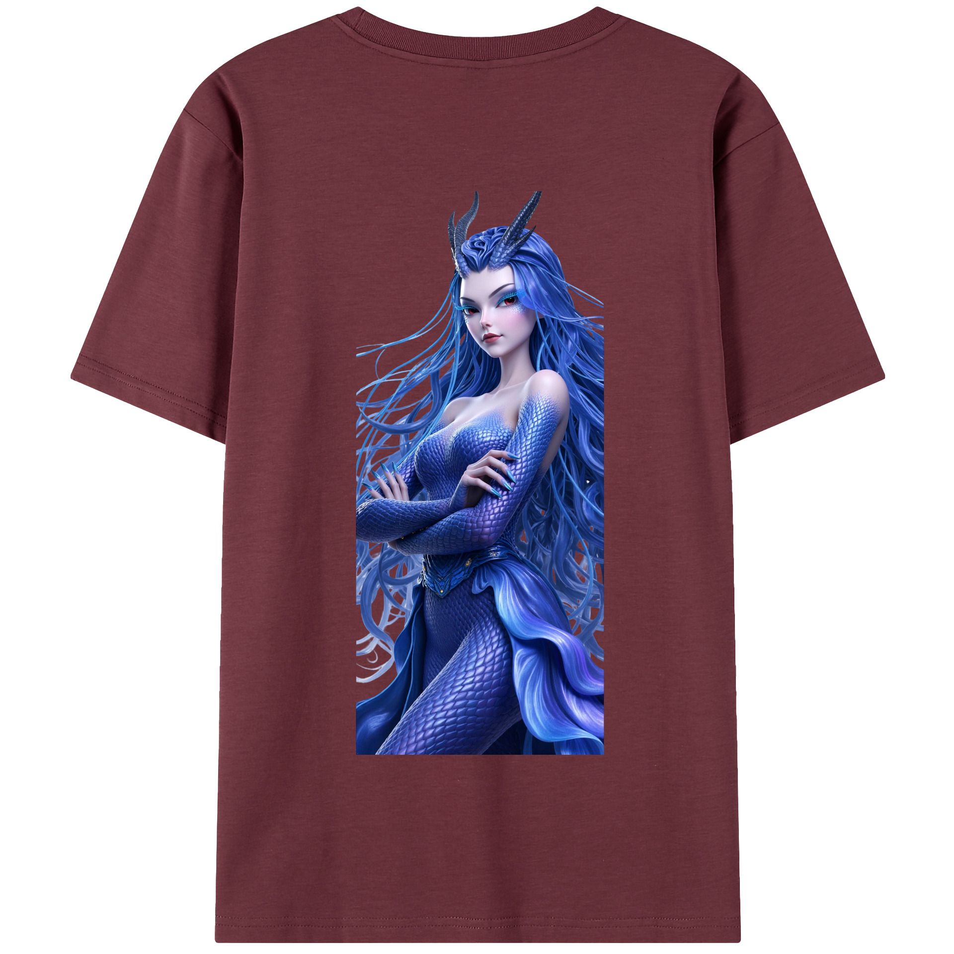（画像用） Ne Zha 2 ナタ 魔童の大暴れ 綿100％半袖Tシャツ（背面プリント）
